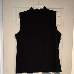 Christopher & Banks Black Mock Neck Tank Top